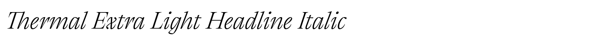 Thermal Extra Light Headline Italic image